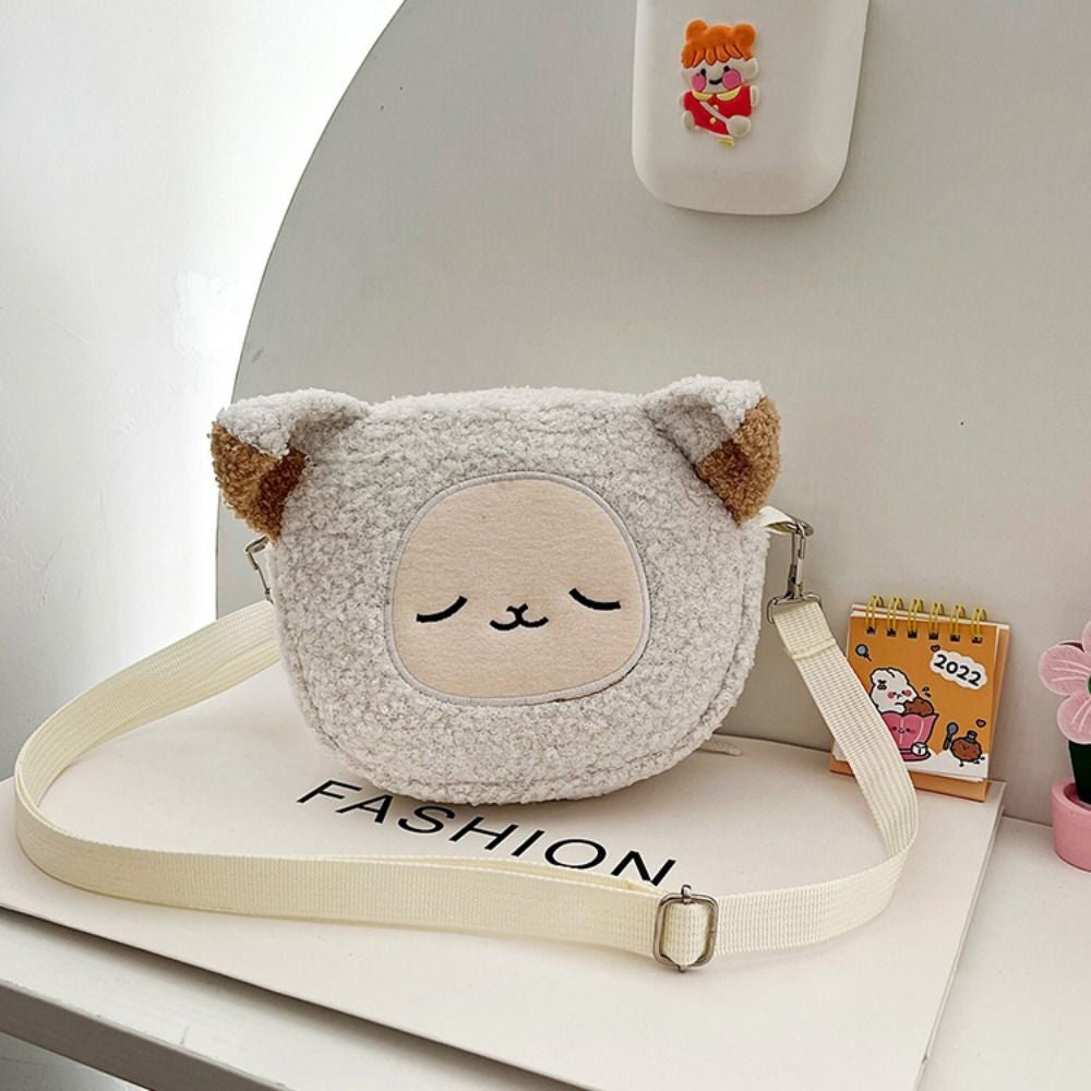 New Plush Girls Kawaii Crossbody Bag Cartoon Shoulder Bag Phone Purse