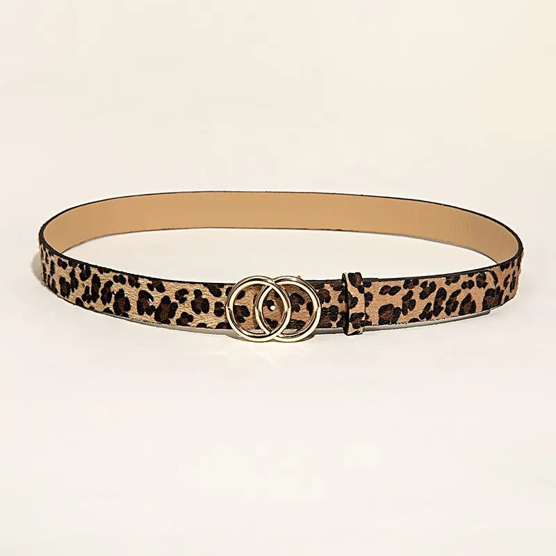 1Pack Double Loop Denim Belt Four Seasons Multicolor Dress with Womens Belt