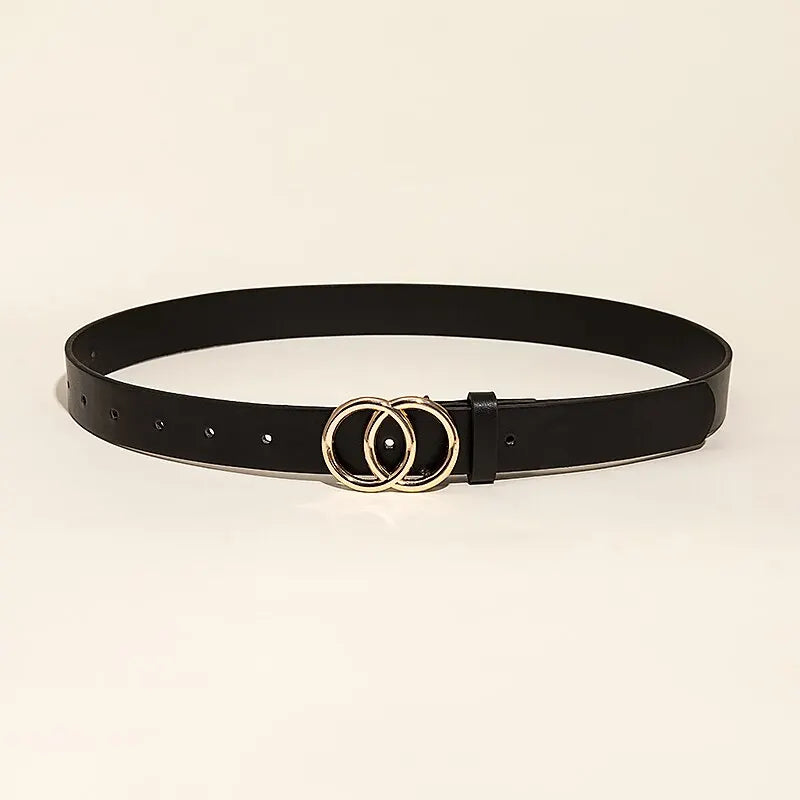 1Pack Double Loop Denim Belt Four Seasons Multicolor Dress with Womens Belt